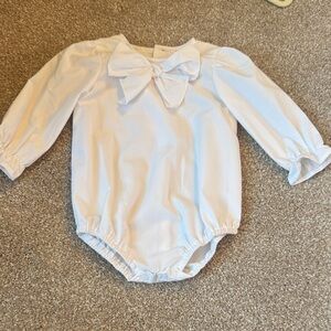 The Beaufort Bonnet Company White Bow Bodysuit